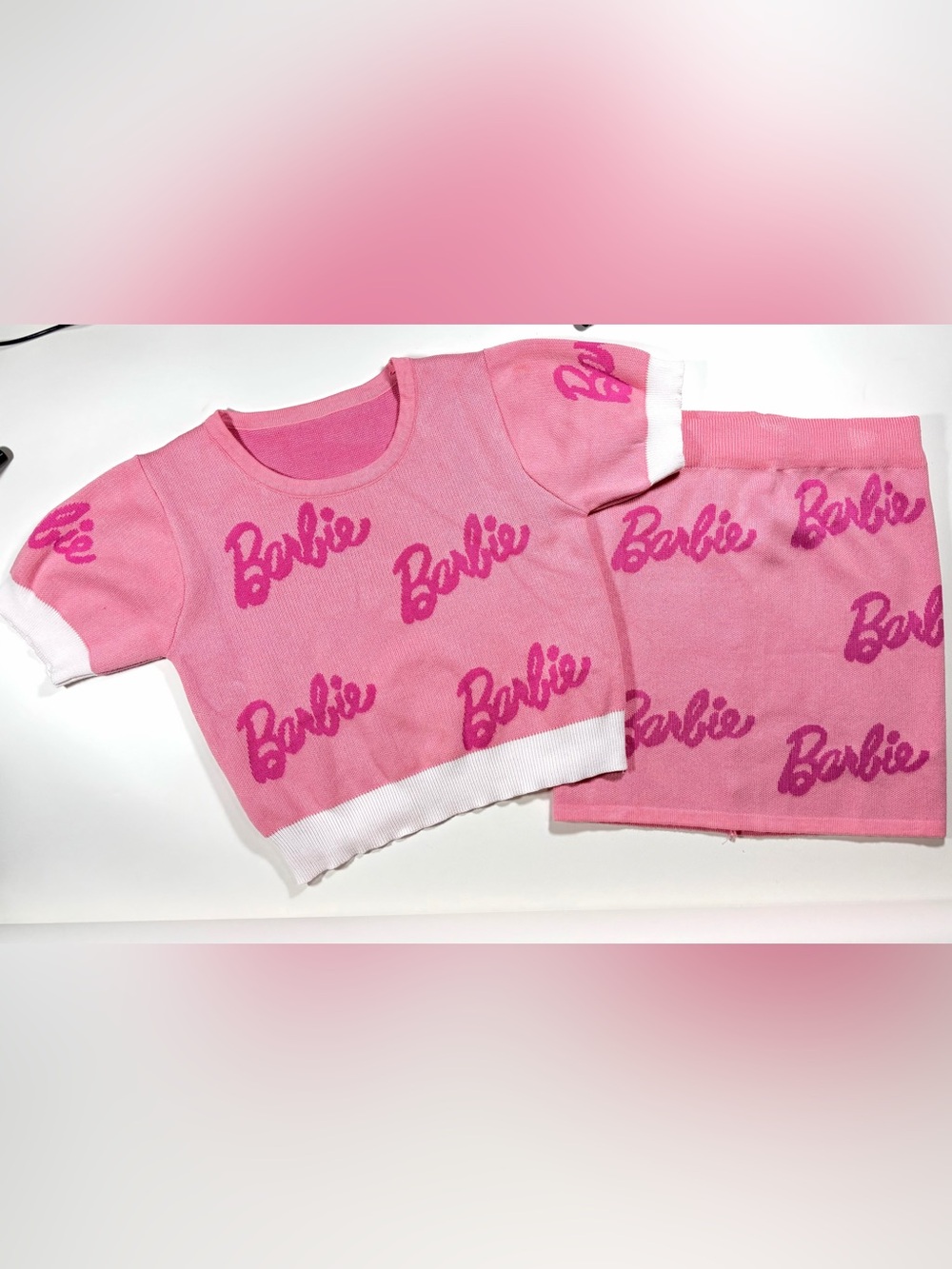 Barbie Knit Top and Skirt Set
